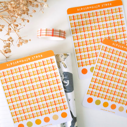 Stickersheet - Washi Tape Gingham Pattern
