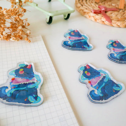 Acrylic Magnet - Lunar Cat