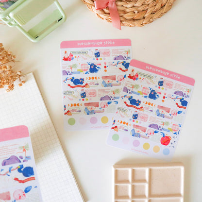 Stickersheet - Washi Tape Witchcraft Scroll