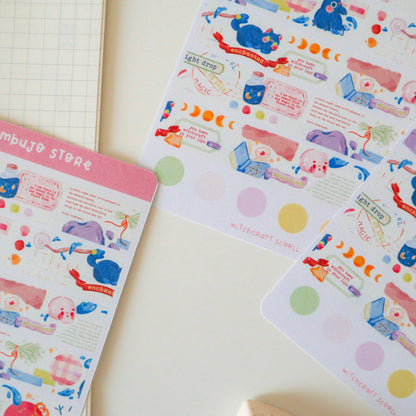 Stickersheet - Washi Tape Witchcraft Scroll