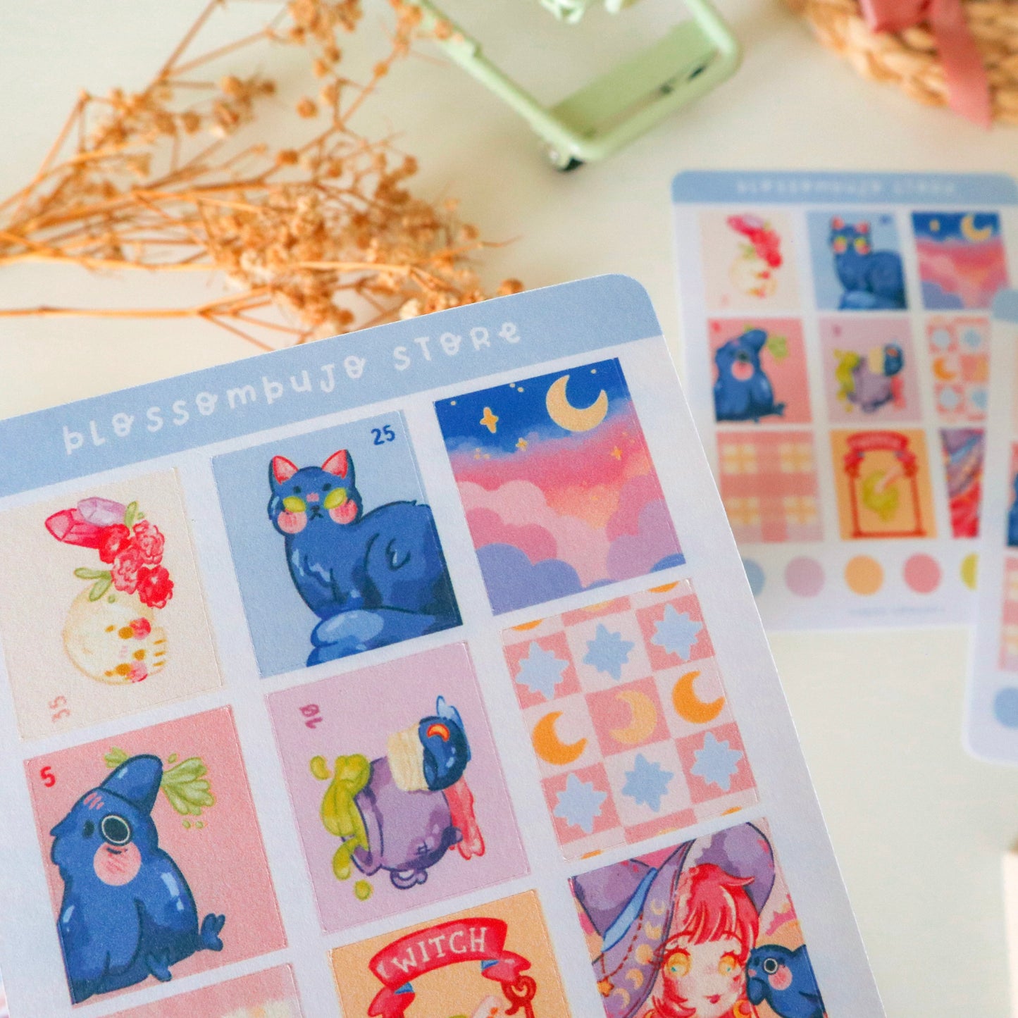 Stickersheet - Washi Tape Candy Sorcery
