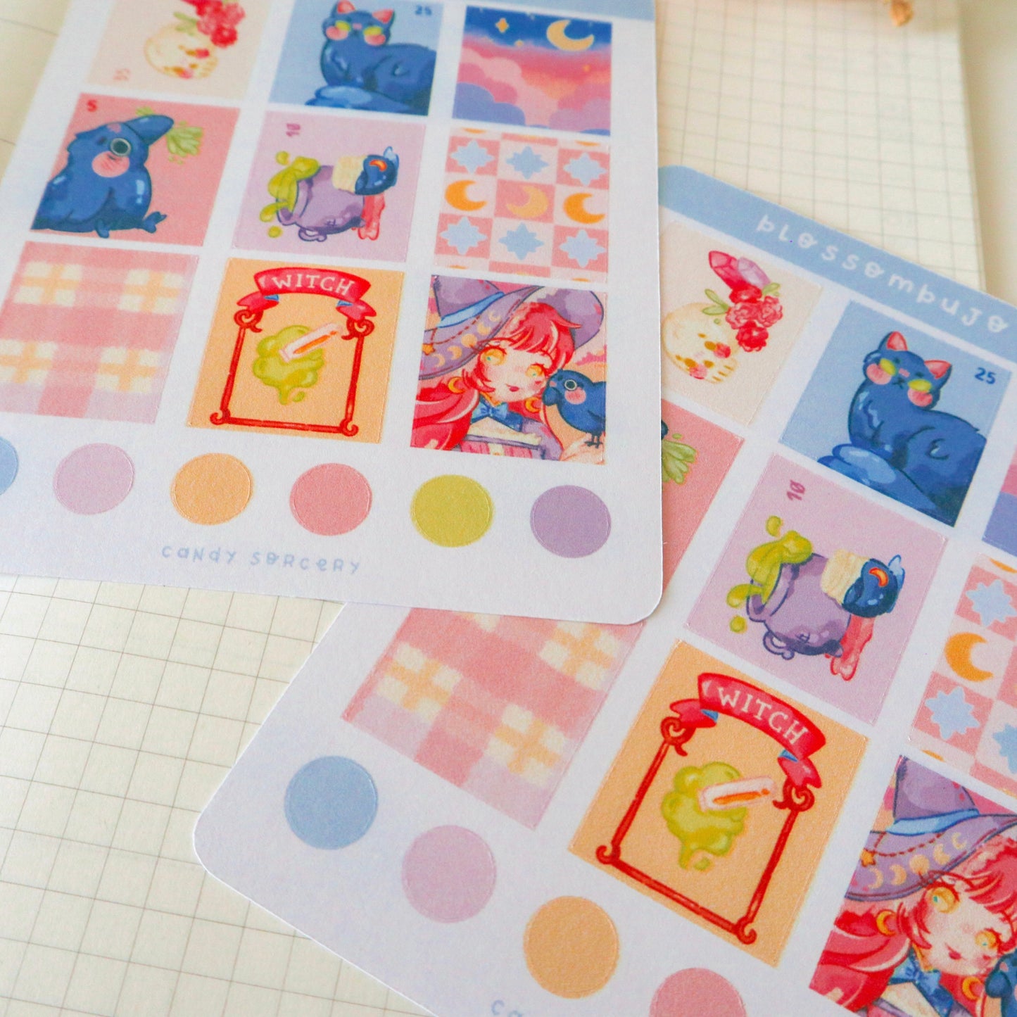 Stickersheet - Washi Tape Candy Sorcery
