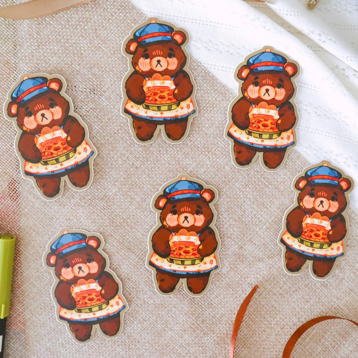 Sticker Flake Vinyl Matte - Bakehouse Bear