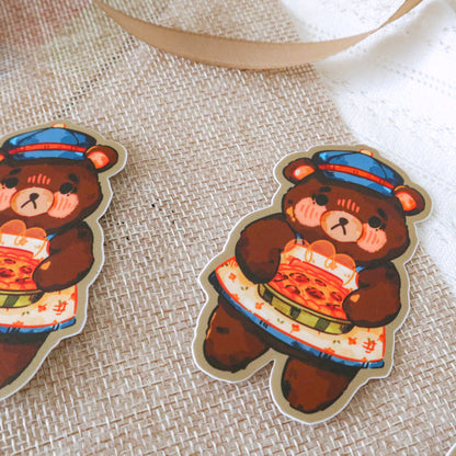 Sticker Flake Vinyl Matte - Bakehouse Bear
