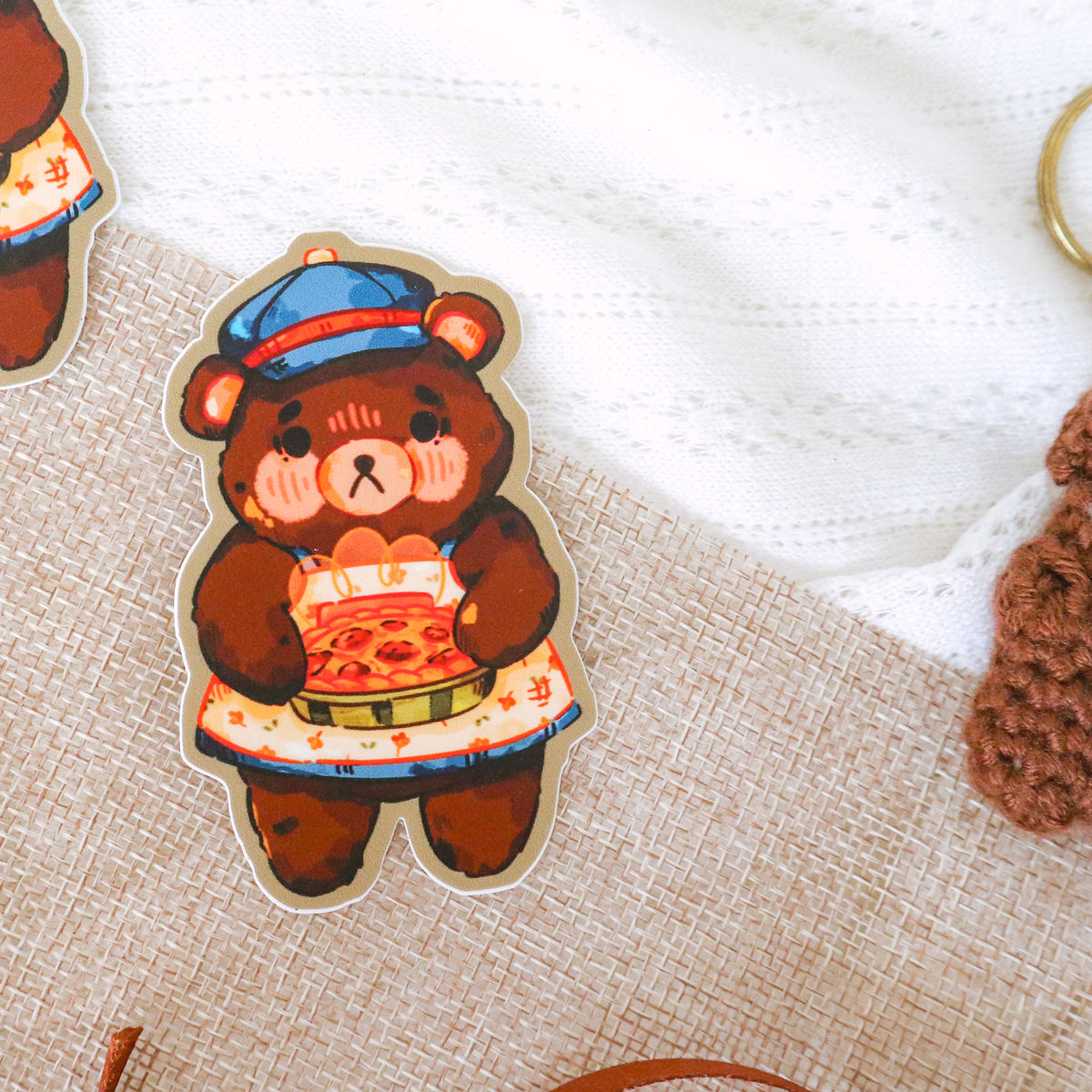 Sticker Flake Vinyl Matte - Bakehouse Bear