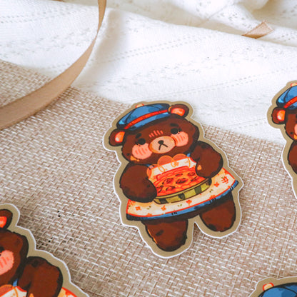 Sticker Flake Vinyl Matte - Bakehouse Bear