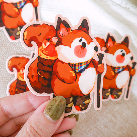 Sticker Flake Vinyl Matte - Woodland Squirrel