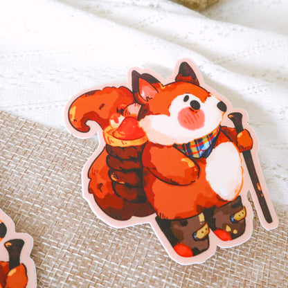 Sticker Flake Vinyl Matte - Woodland Squirrel