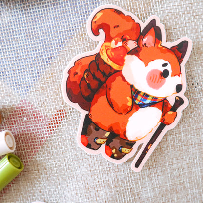 Sticker Flake Vinyl Matte - Woodland Squirrel
