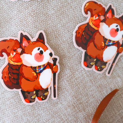 Sticker Flake Vinyl Matte - Woodland Squirrel