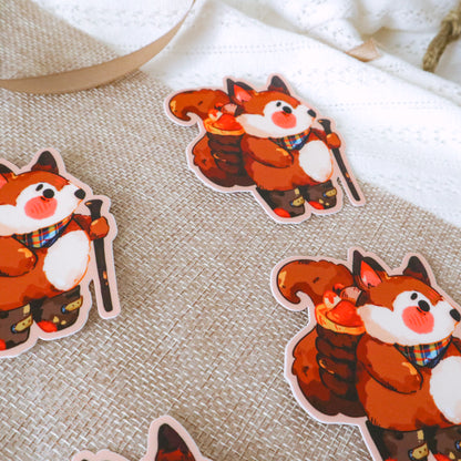 Sticker Flake Vinyl Matte - Woodland Squirrel