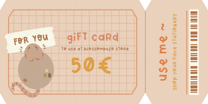 BlossomBujo Store Gift Card