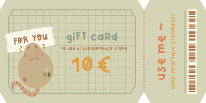BlossomBujo Store Gift Card