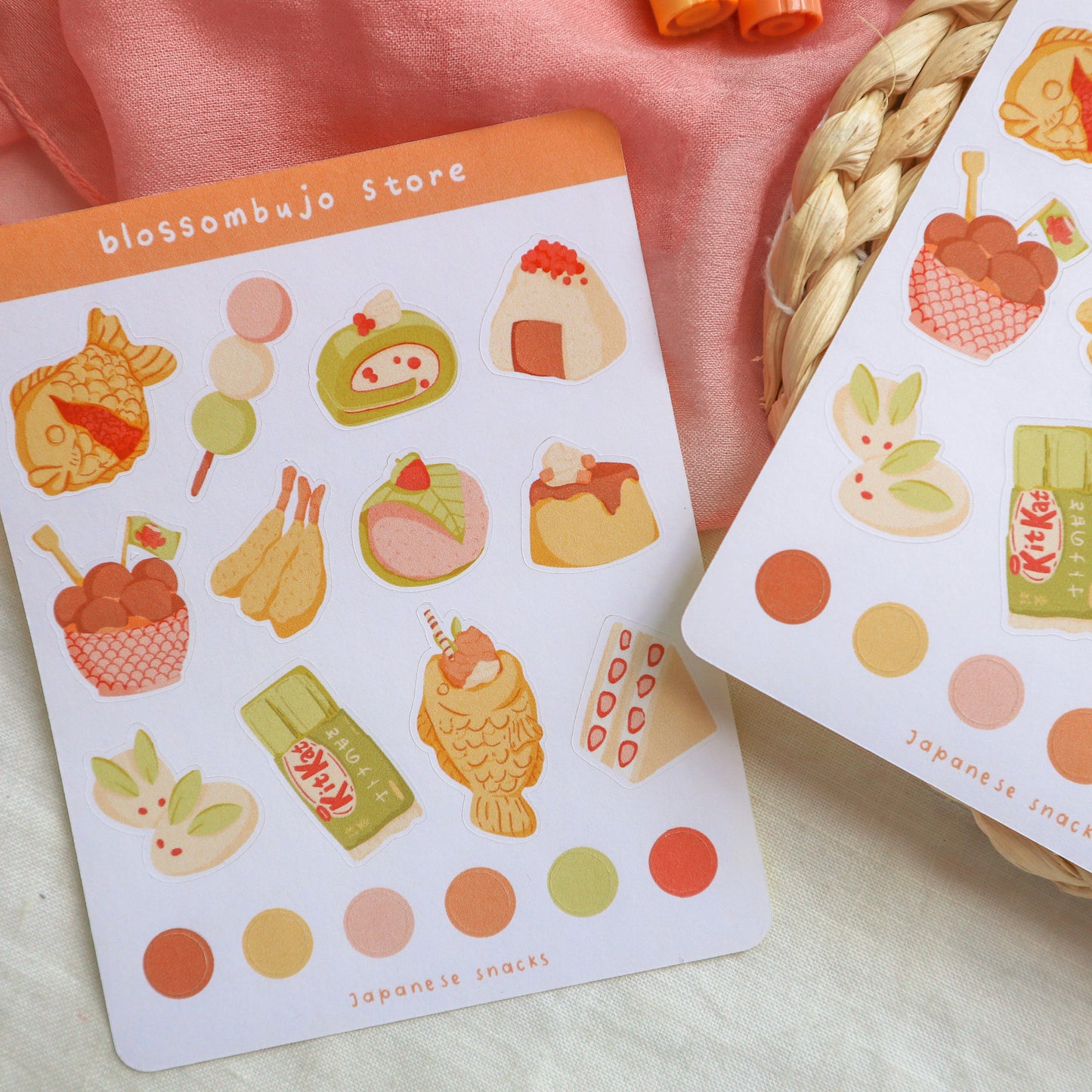 Stickersheet - Japanese Snacks