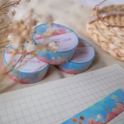 Washi Tape Gold Foiled - Cloudy Ocean