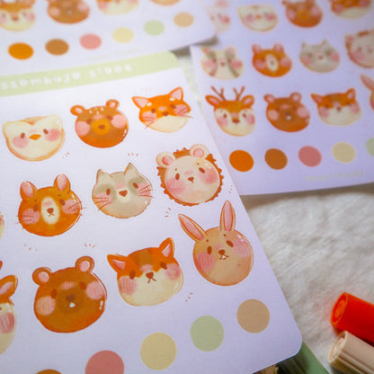 Stickersheet - Forest Friends