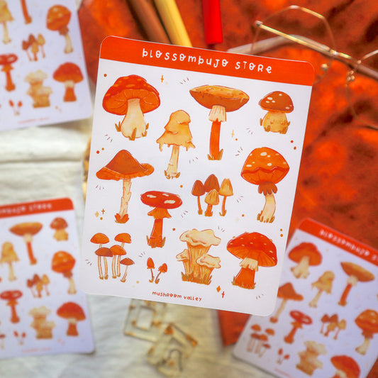 Stickersheet - Mushroom Valley