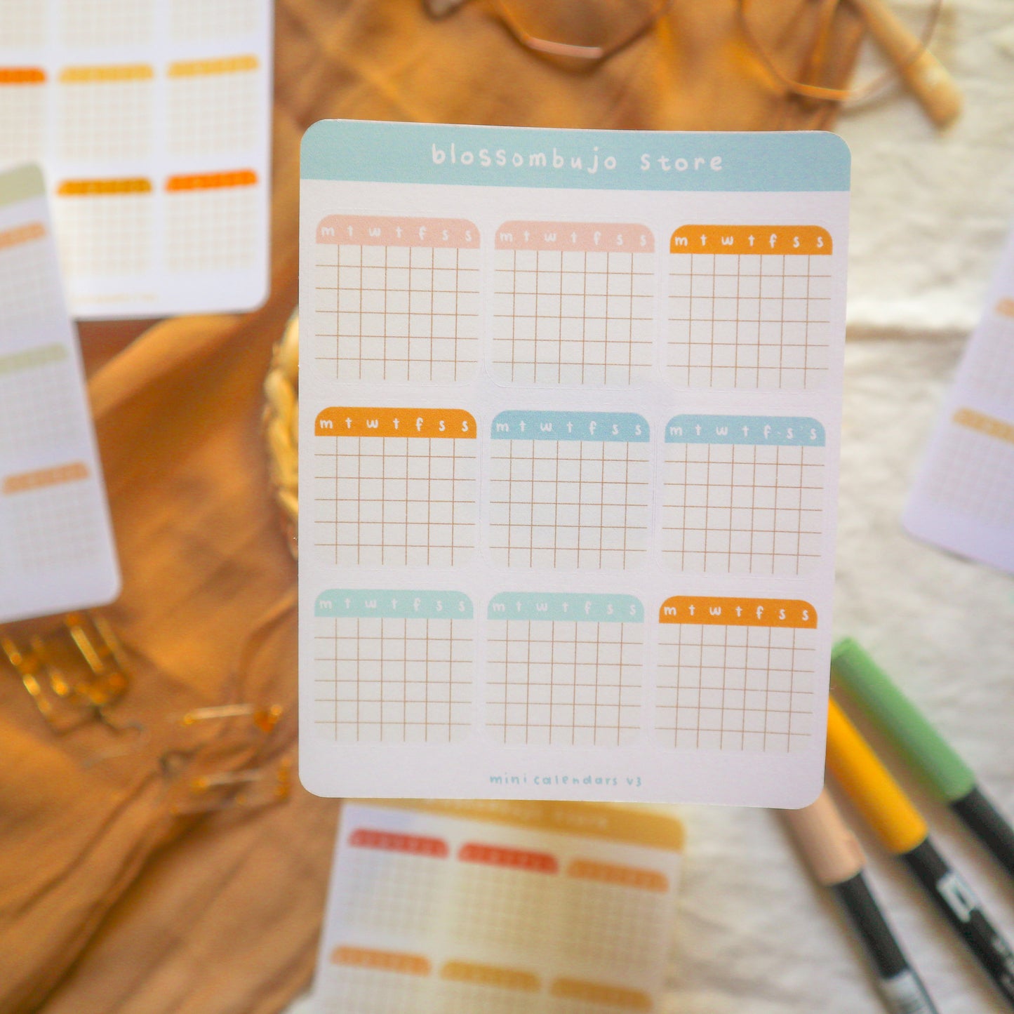 Stickersheet - Mini Calendars (Fall Edition)