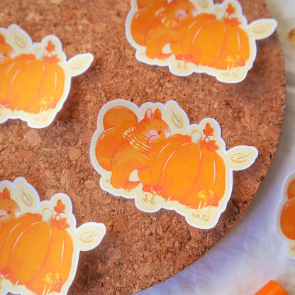 Sticker Flake - Pumpkin Squirrel