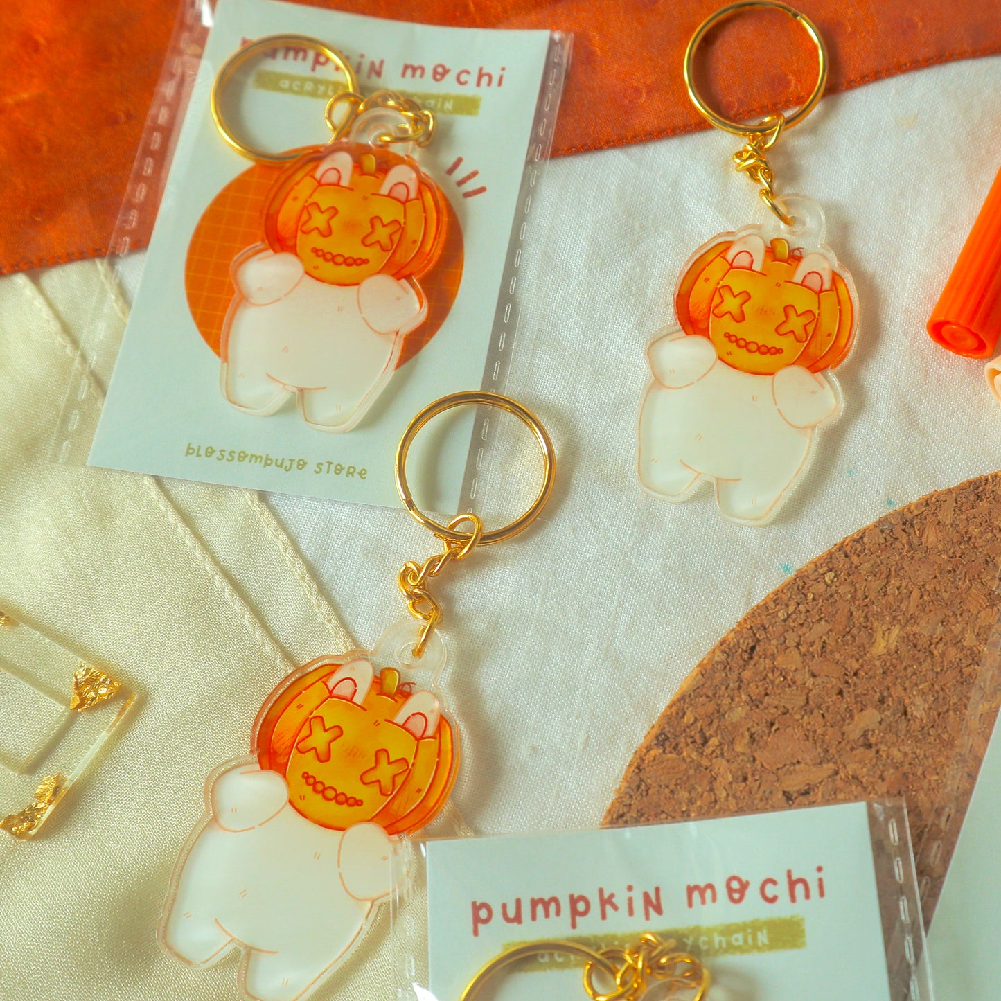 Keychain - Pumpkin Mochi
