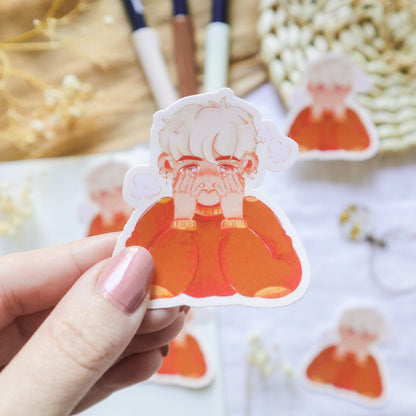 Sticker Flake Vinyl Glossy - Cute Boy